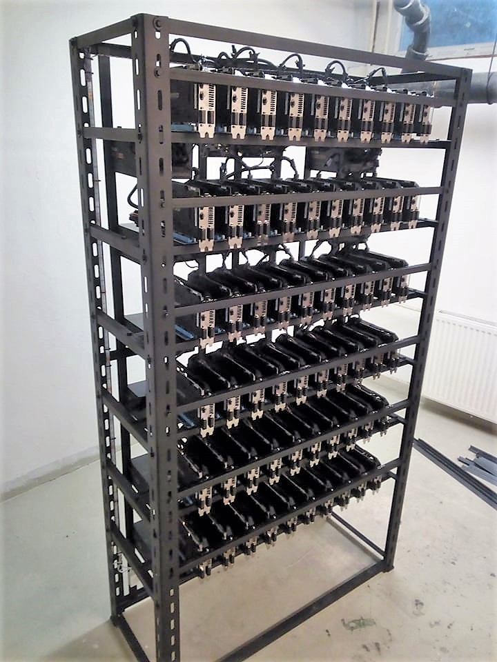 1800 MHs GPU Mining Rig for Ethereum, Ethereum Classic, Zcash Monero Mining - 60pcs GPU cards