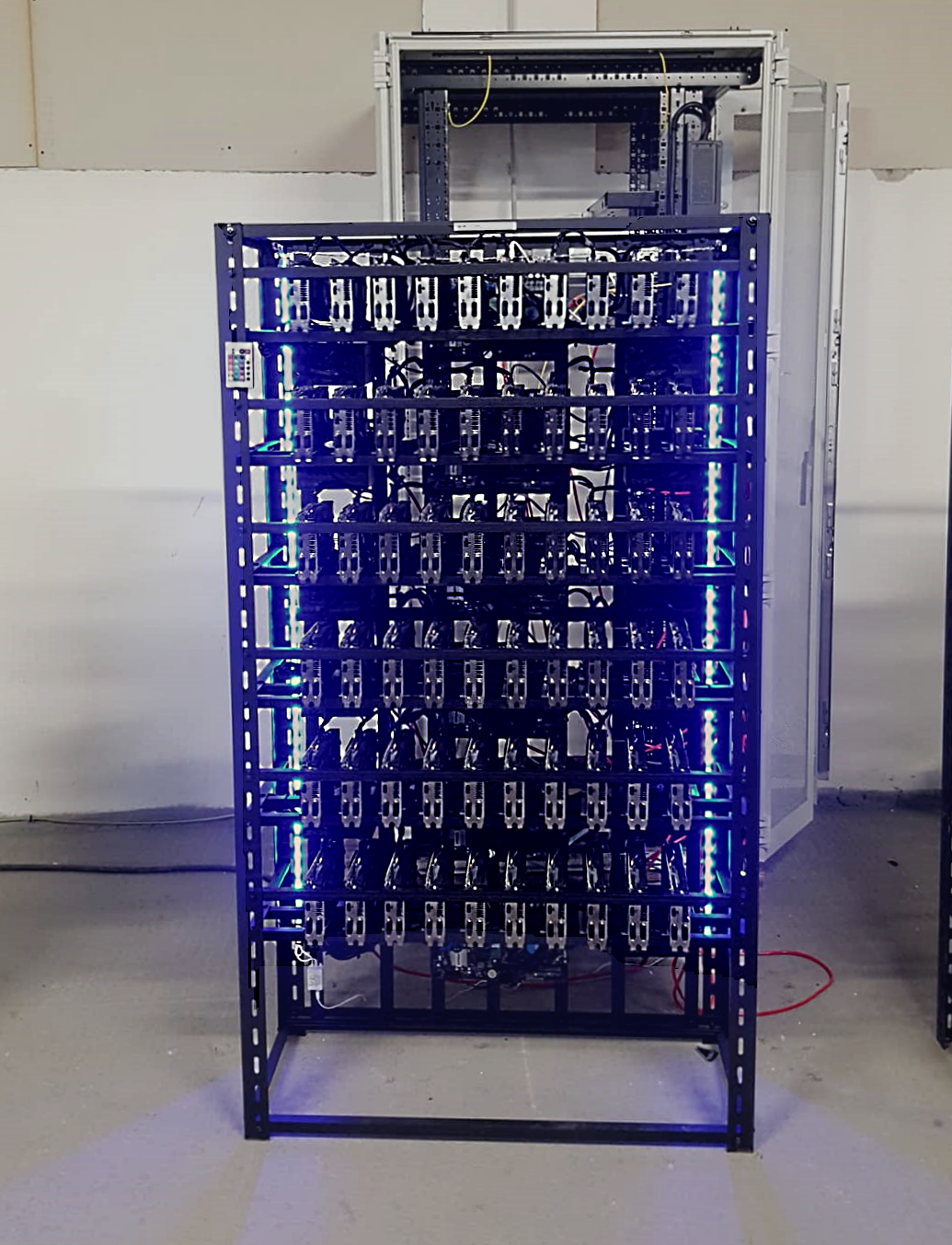 Ethereum GPU Mining Rig with 60x GPU Graphics Card - Miner for cryptocurrency mining