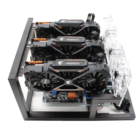 GPU Mining Rig 3x GPU rack - 180 MHs Hashrate - Ethereum Miner For Sale