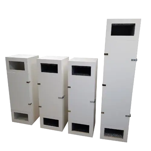 Acoustic cabinet for reducing operating noise from cryptocurrency mining hardware